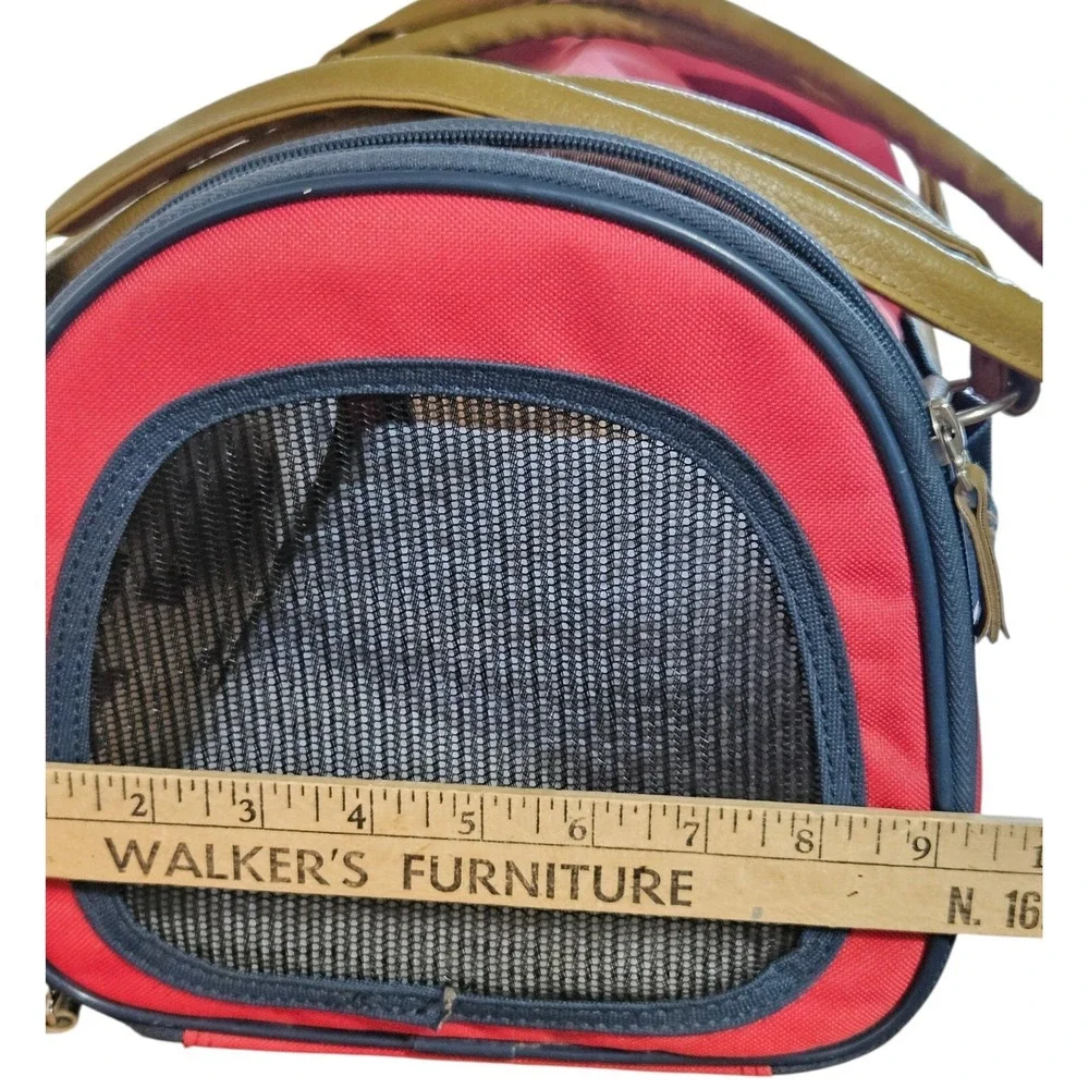 AKC Red Small Dog Bag Carrier American Kennel Sherpa Insert , Pet Travel Bag
